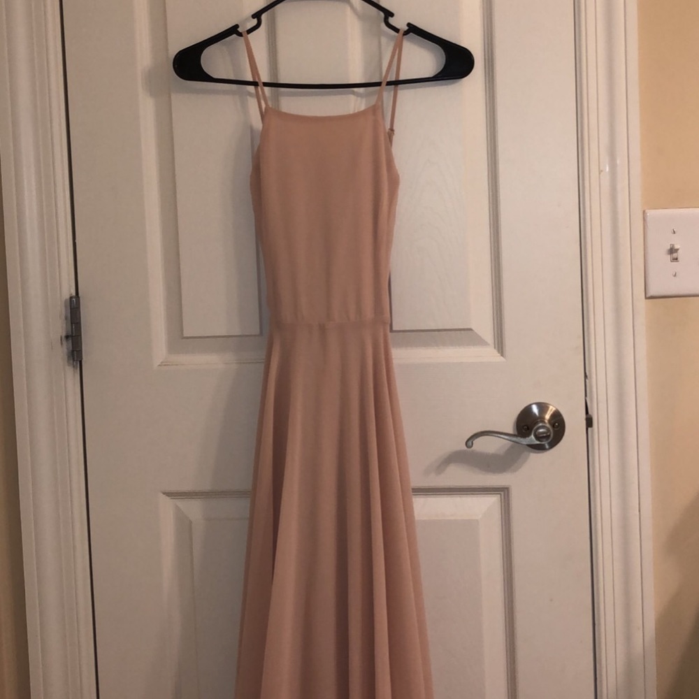NWOT Blush Pink strappy Maxi/Prom dress